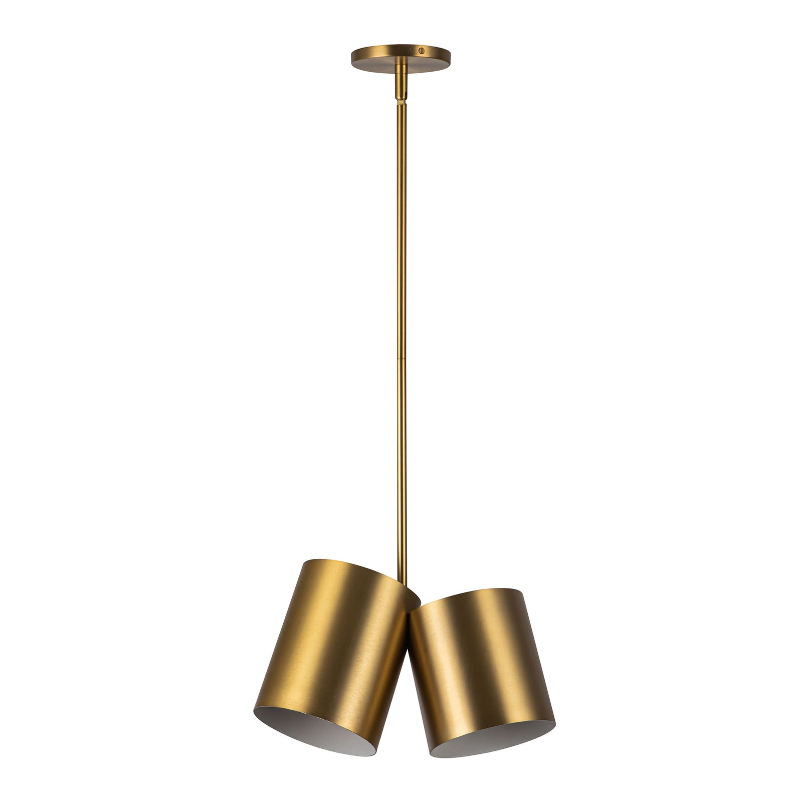 Keiko 14-in Brushed Gold 2 Lights Pendant