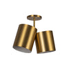 Keiko 14-in Brushed Gold 2 Lights Semi-Flush
