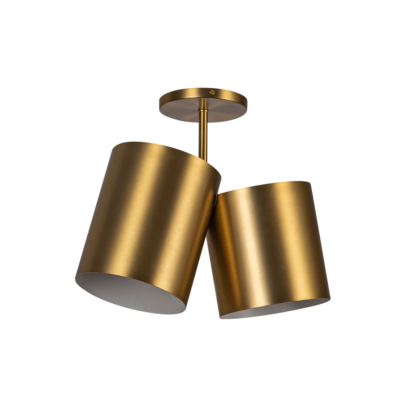 Keiko 14-in Brushed Gold 2 Lights Semi-Flush