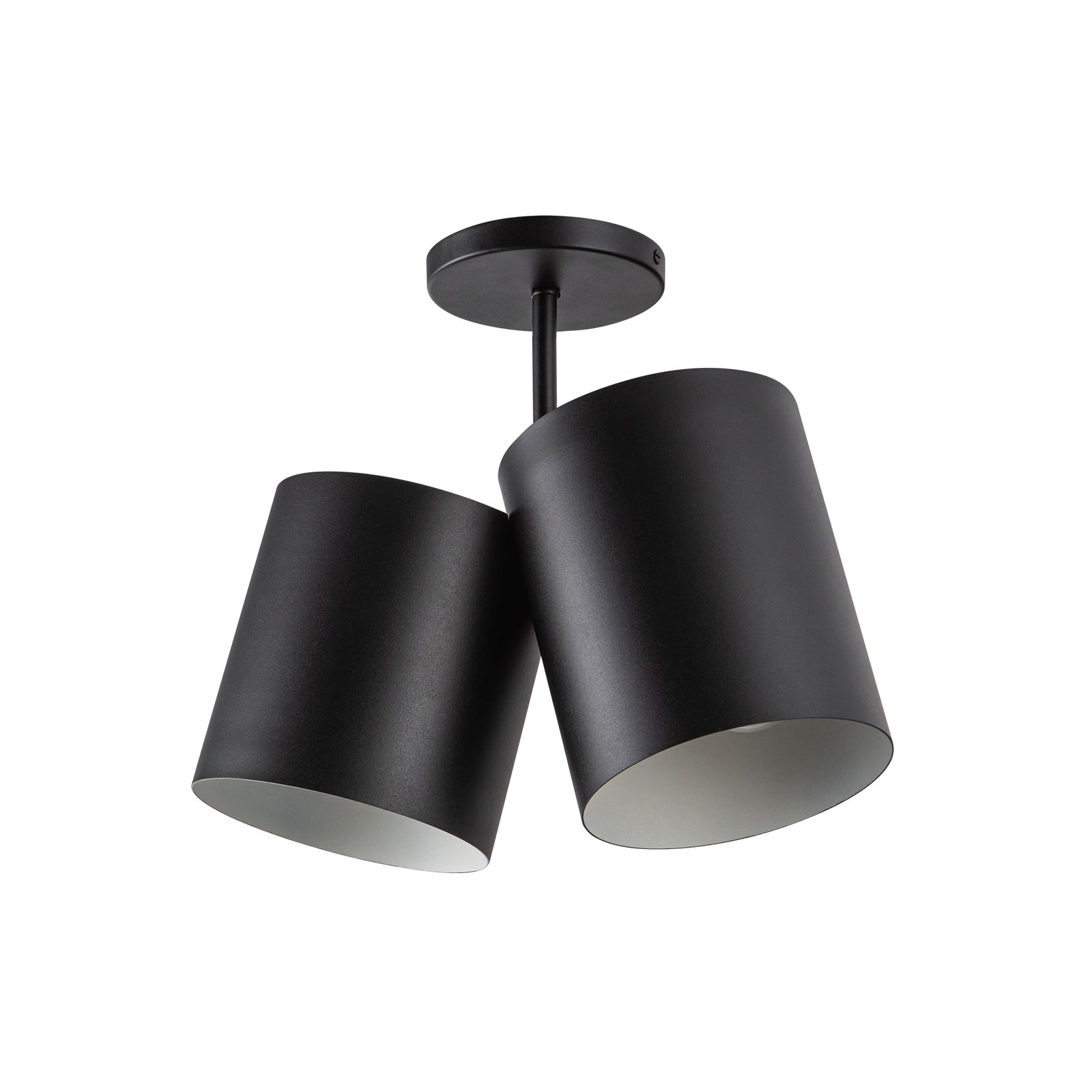 Keiko 14-in Black 2 Lights Semi-Flush