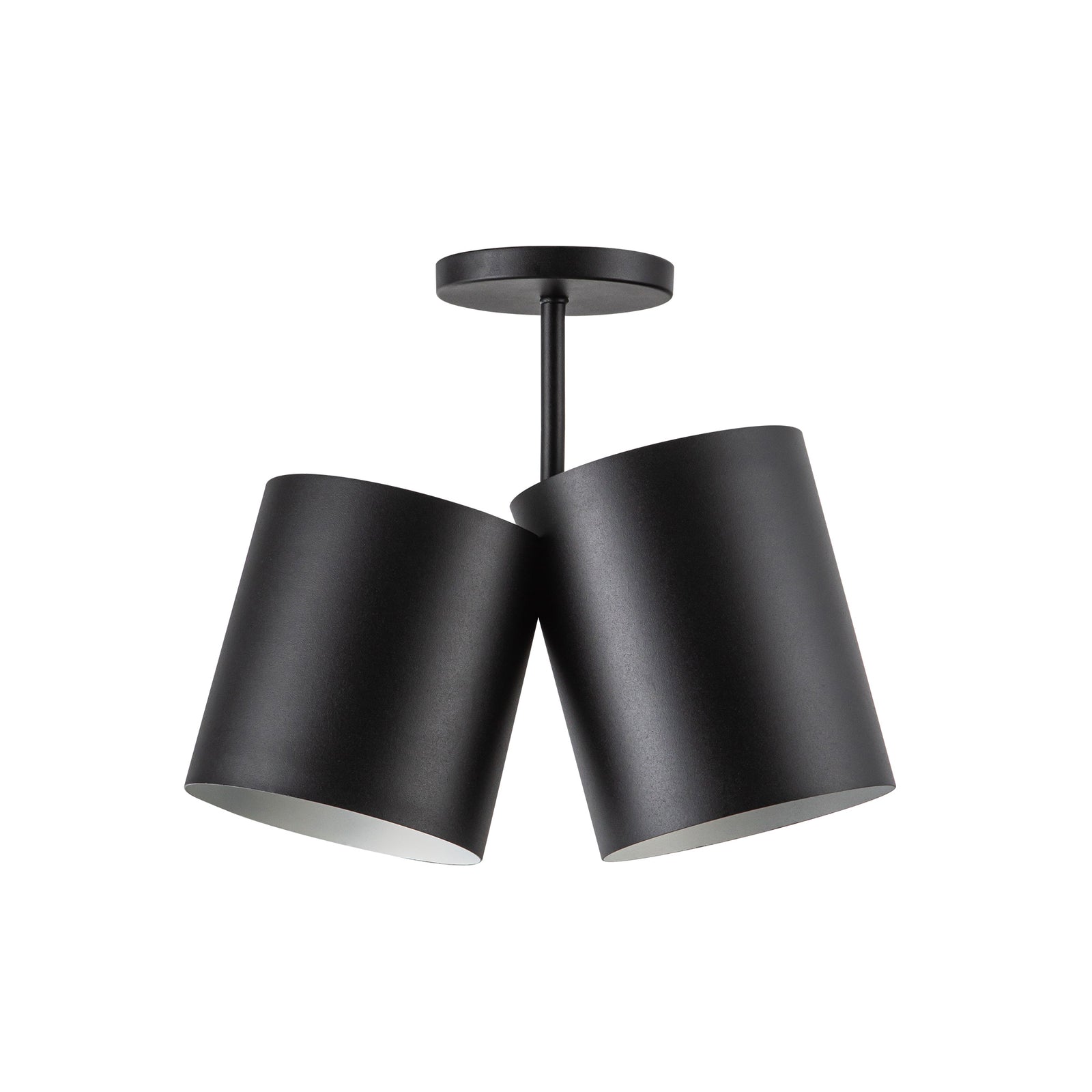 Keiko 14-in Black 2 Lights Semi-Flush