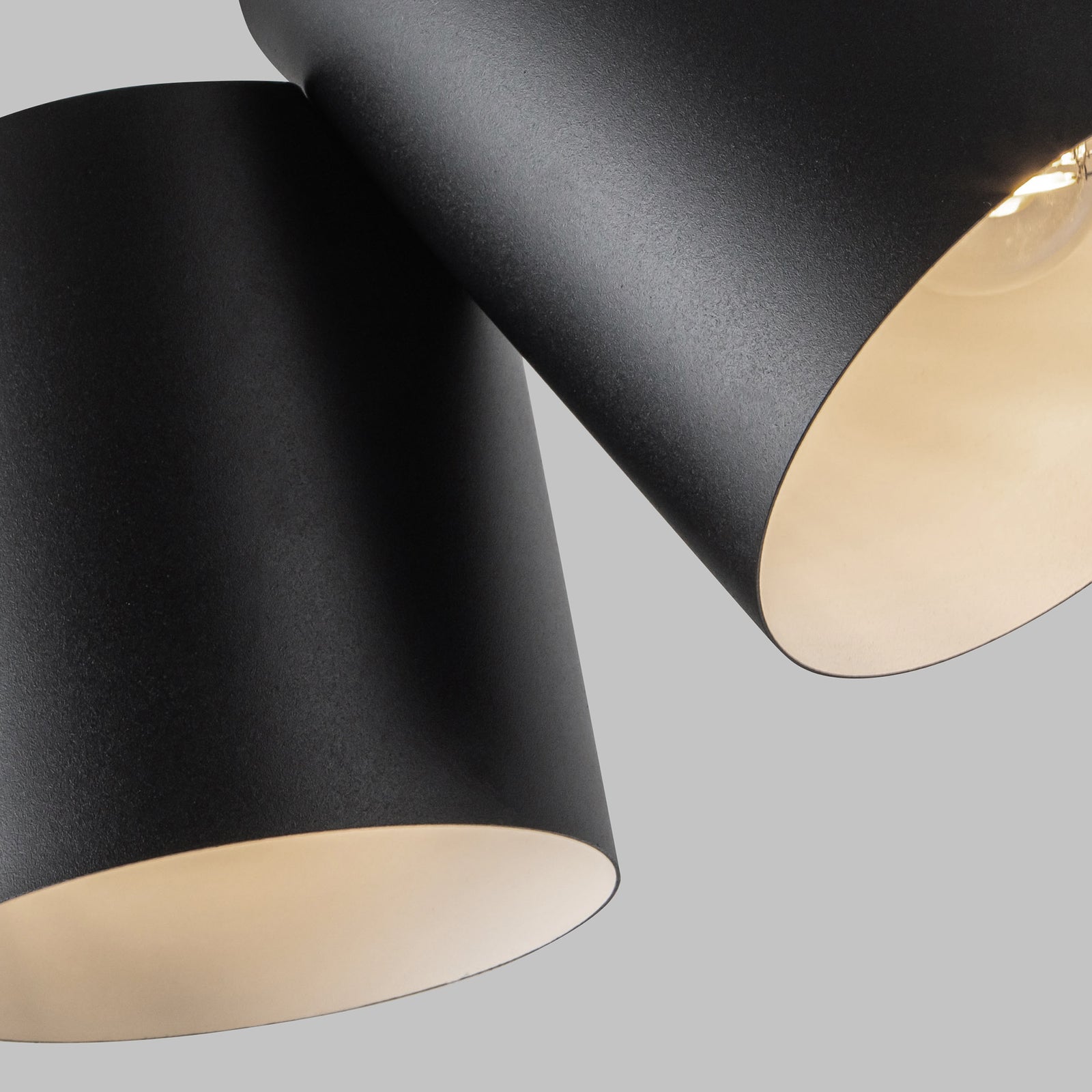Keiko 14-in Black 2 Lights Semi-Flush