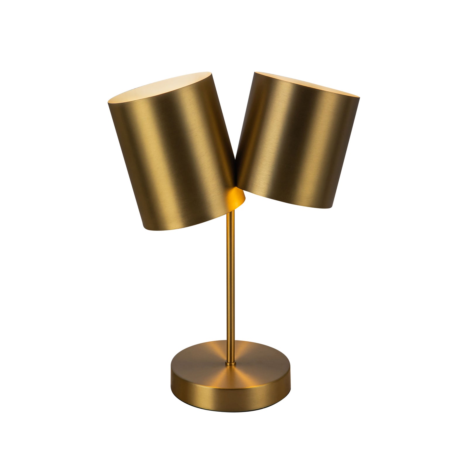 Keiko 14-in Brushed Gold 2 Lights Table Lamp
