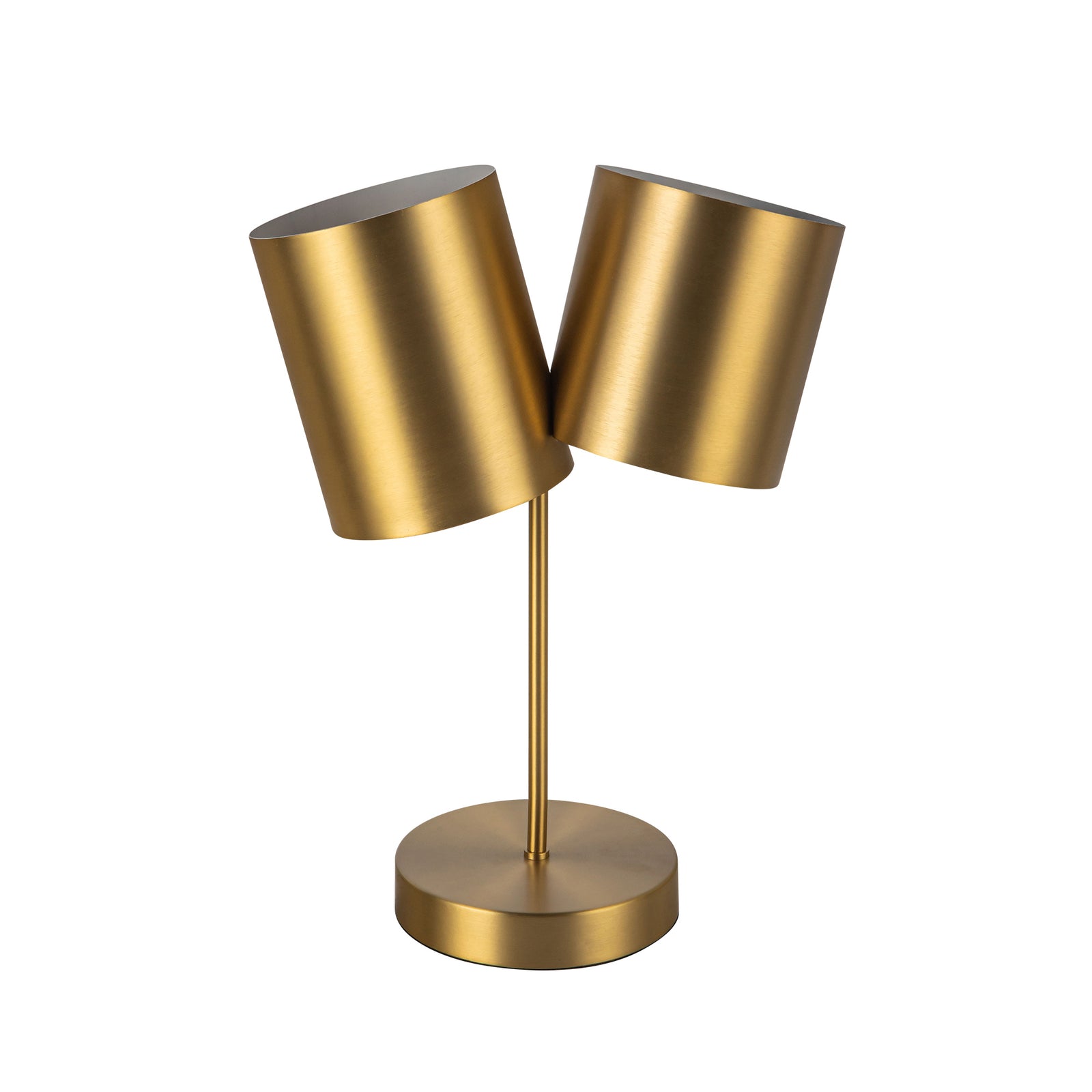 Keiko 14-in Brushed Gold 2 Lights Table Lamp