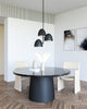 Kenji 24-in Matte Black/Opal Matte Glass 3 Lights Chandeliers
