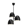 Kenji 24-in Matte Black/Opal Matte Glass 3 Lights Chandeliers