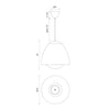 Kenji 16-in Matte Black/Opal Matte Glass 1 Light Pendant