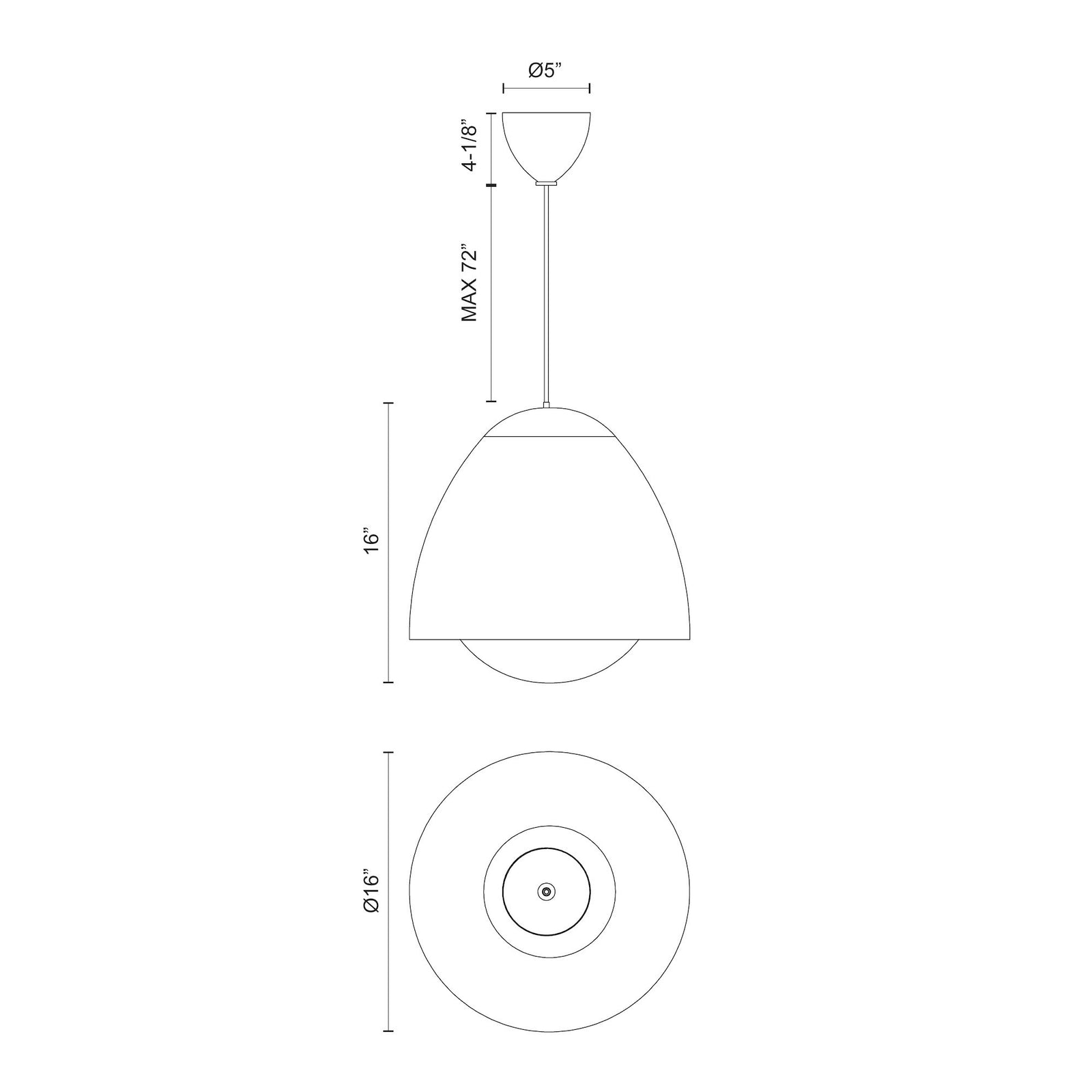 Kenji 16-in Matte Black/Opal Matte Glass 1 Light Pendant