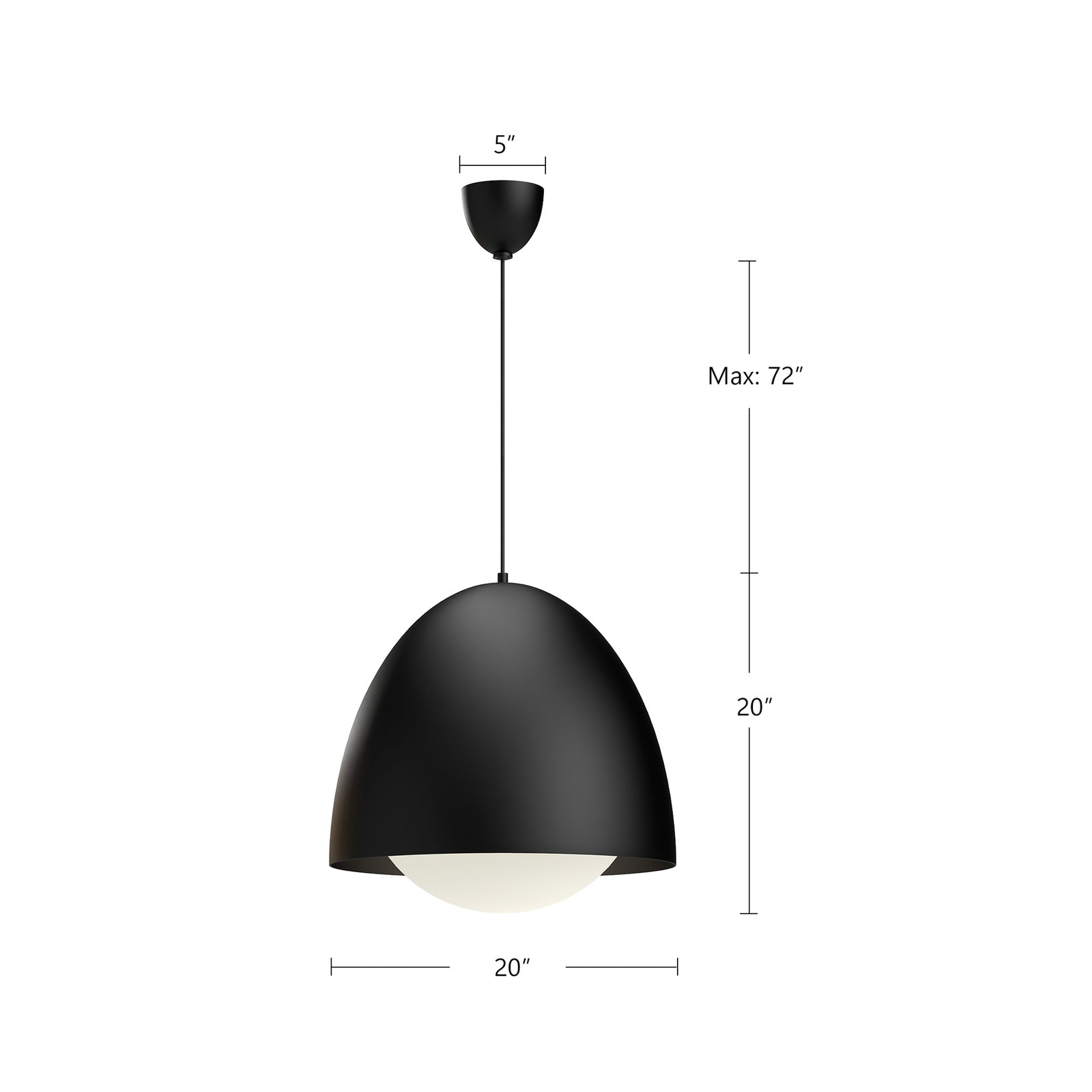 Kenji 20-in Aged Gold/Opal Matte Glass 1 Light Pendant