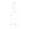 Kenji 20-in Aged Gold/Opal Matte Glass 1 Light Pendant