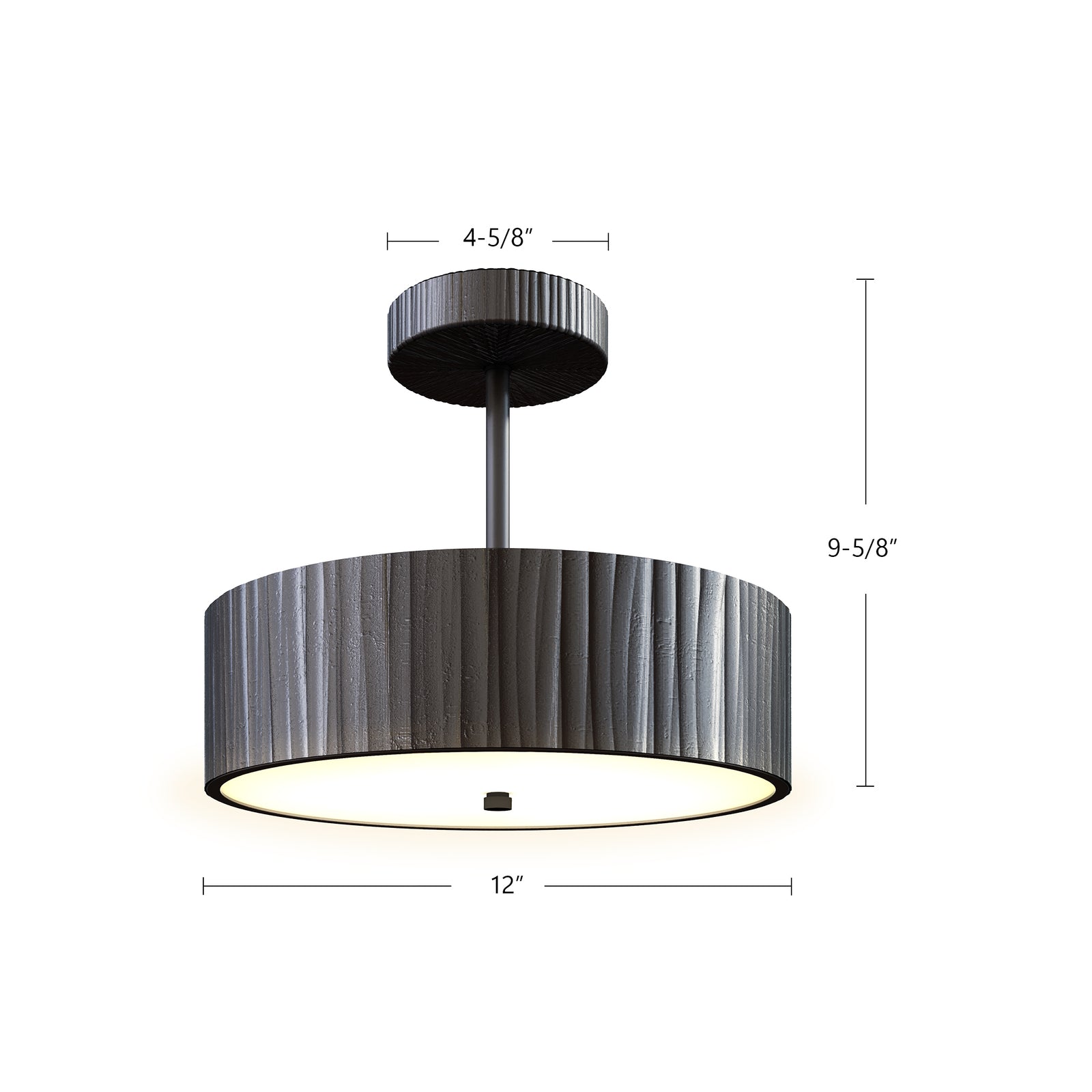 Kensington 12-in Urban Bronze LED Semi Flush Mount