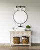 Kingsley 22-in Clear Glass/Matte Black 3 Lights Vanity