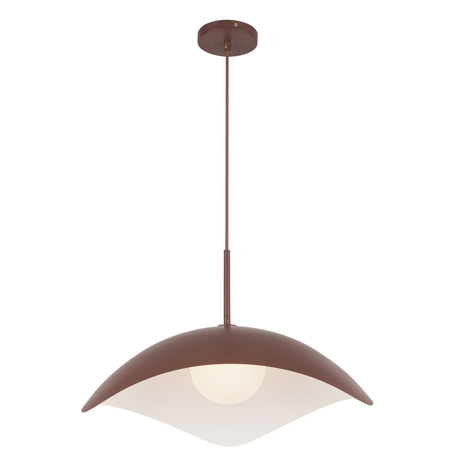 Kirby 22-in Burgundy Socket Pendant