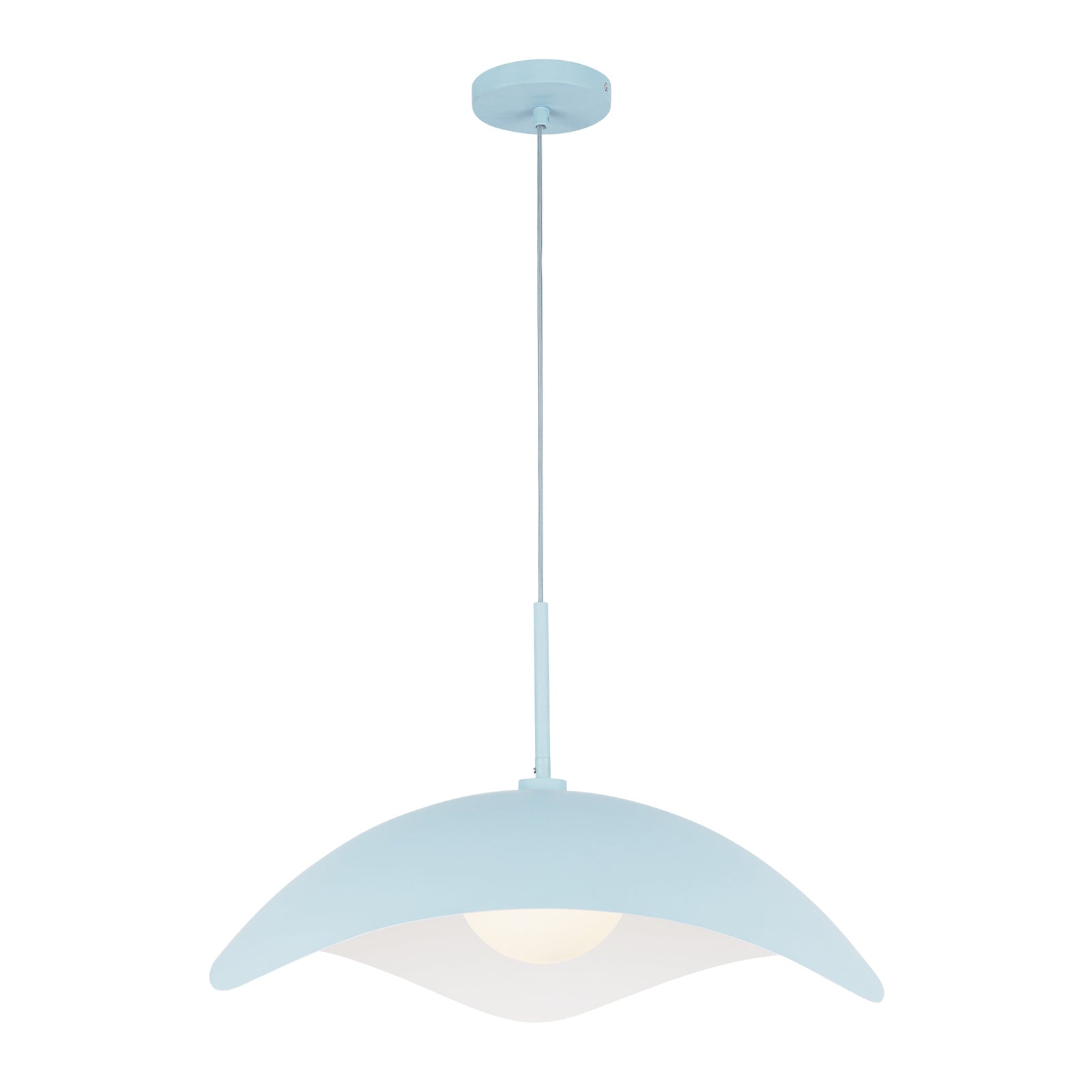Kirby 22-in Cerulean Socket Pendant