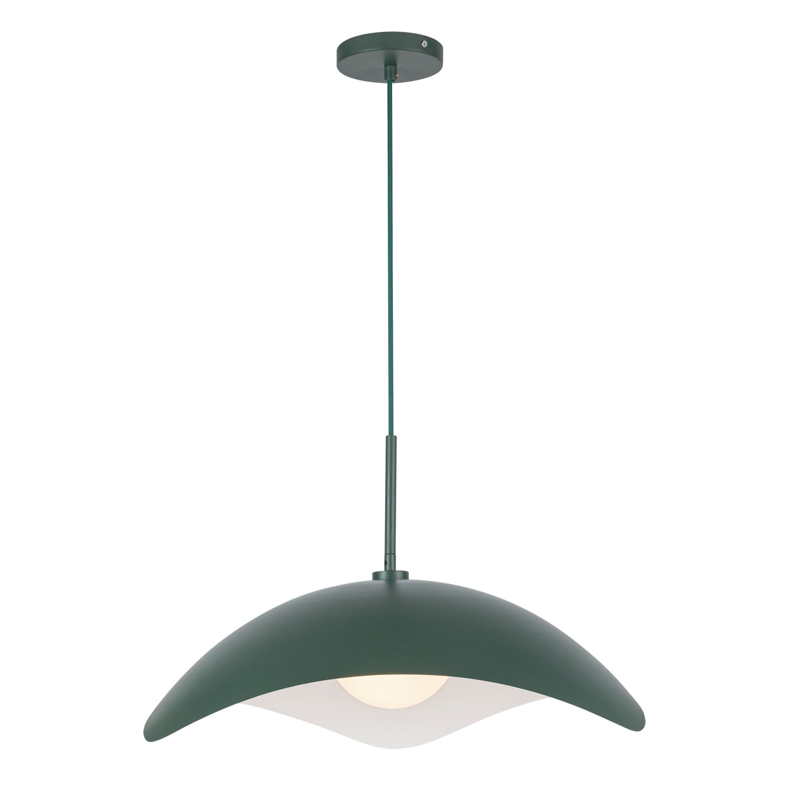 Kirby 22-in Pine Green Socket Pendant
