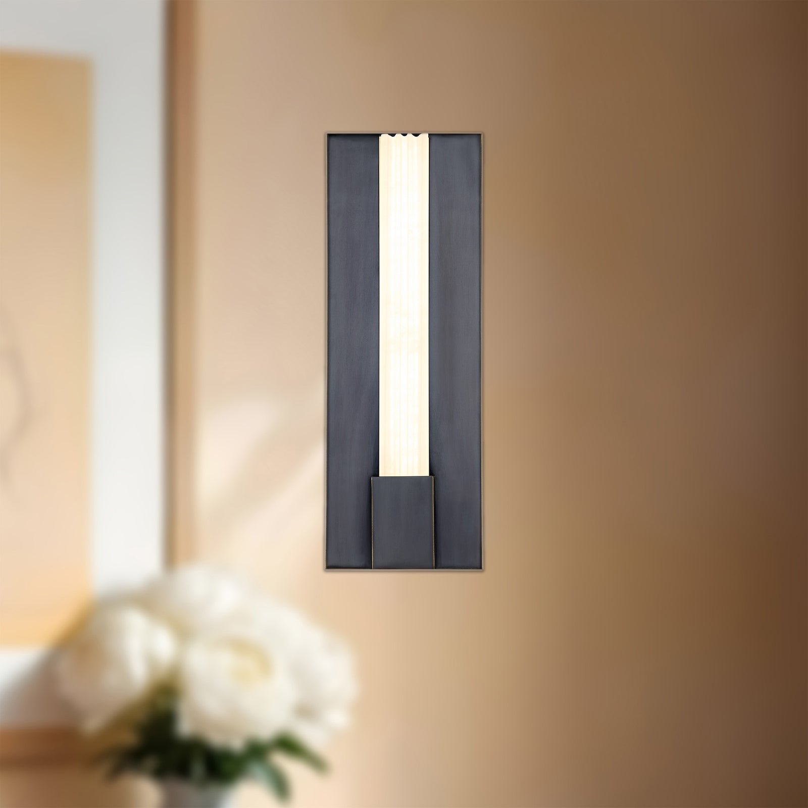 Kismet 14-in Urban Bronze/Alabaster LED Wall/Vanity