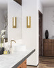 Kismet 14-in Vintage Brass/Alabaster LED Wall/Vanity