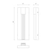 Kismet 14-in Polished Nickel/Alabaster LED Wall/Vanity