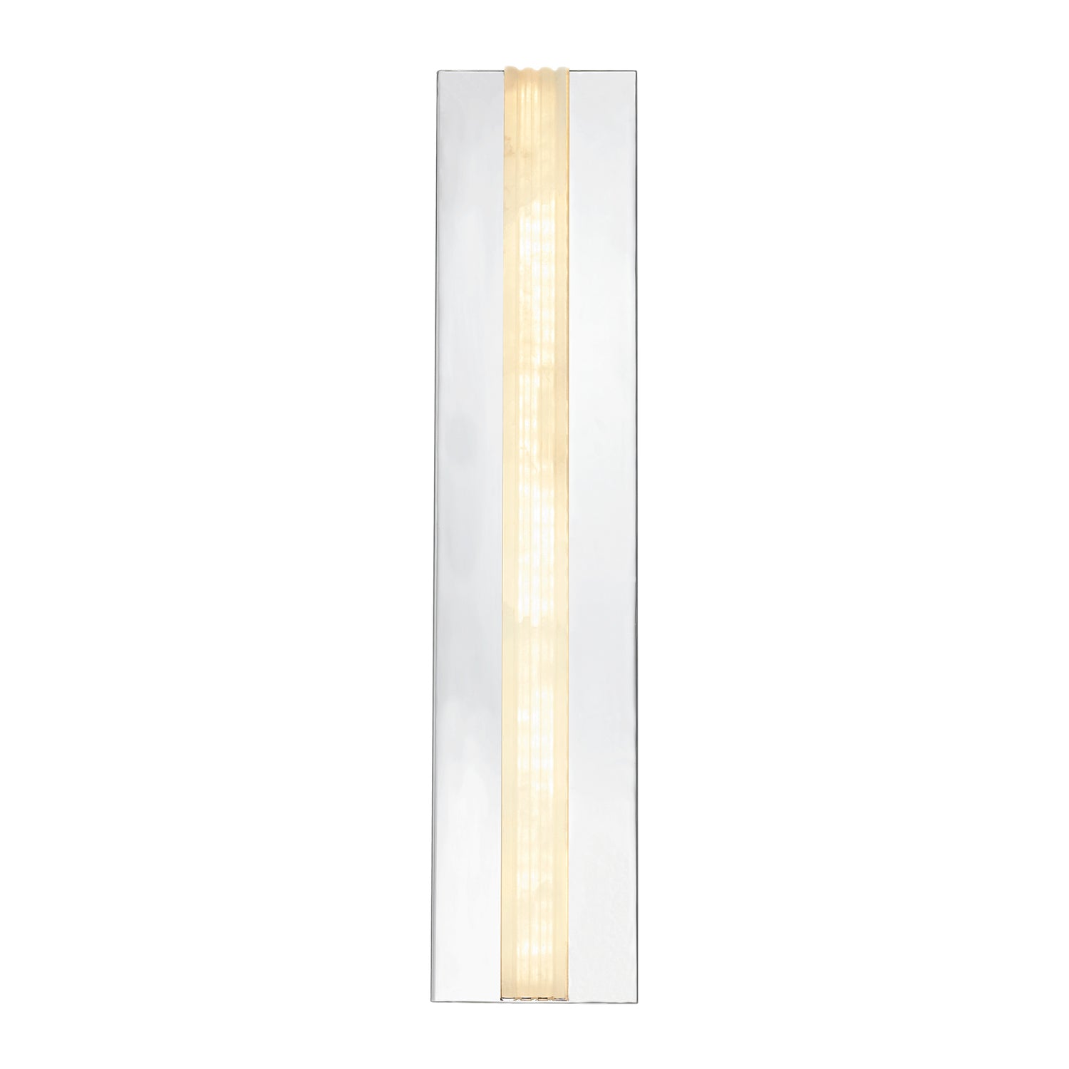 Kismet 23-in Polished Nickel/Alabaster LED Wall/Vanity