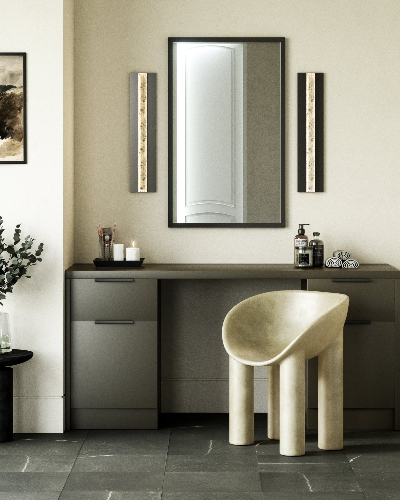Kismet 23-in Urban Bronze/Alabaster LED Wall/Vanity