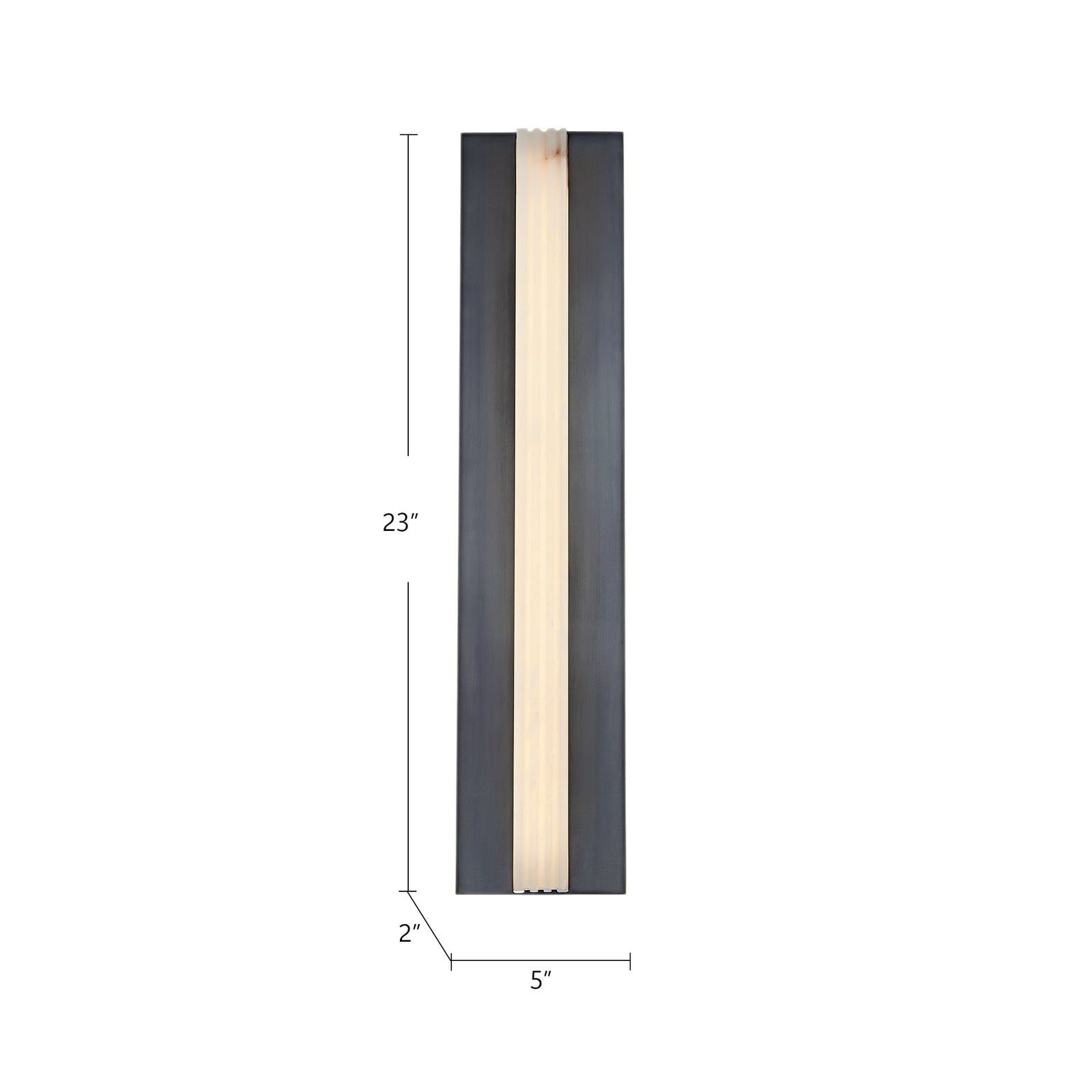 Kismet 23-in Polished Nickel/Alabaster LED Wall/Vanity