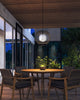 Kona 13-in Black/Opal Glass 1 Light Exterior Pendant