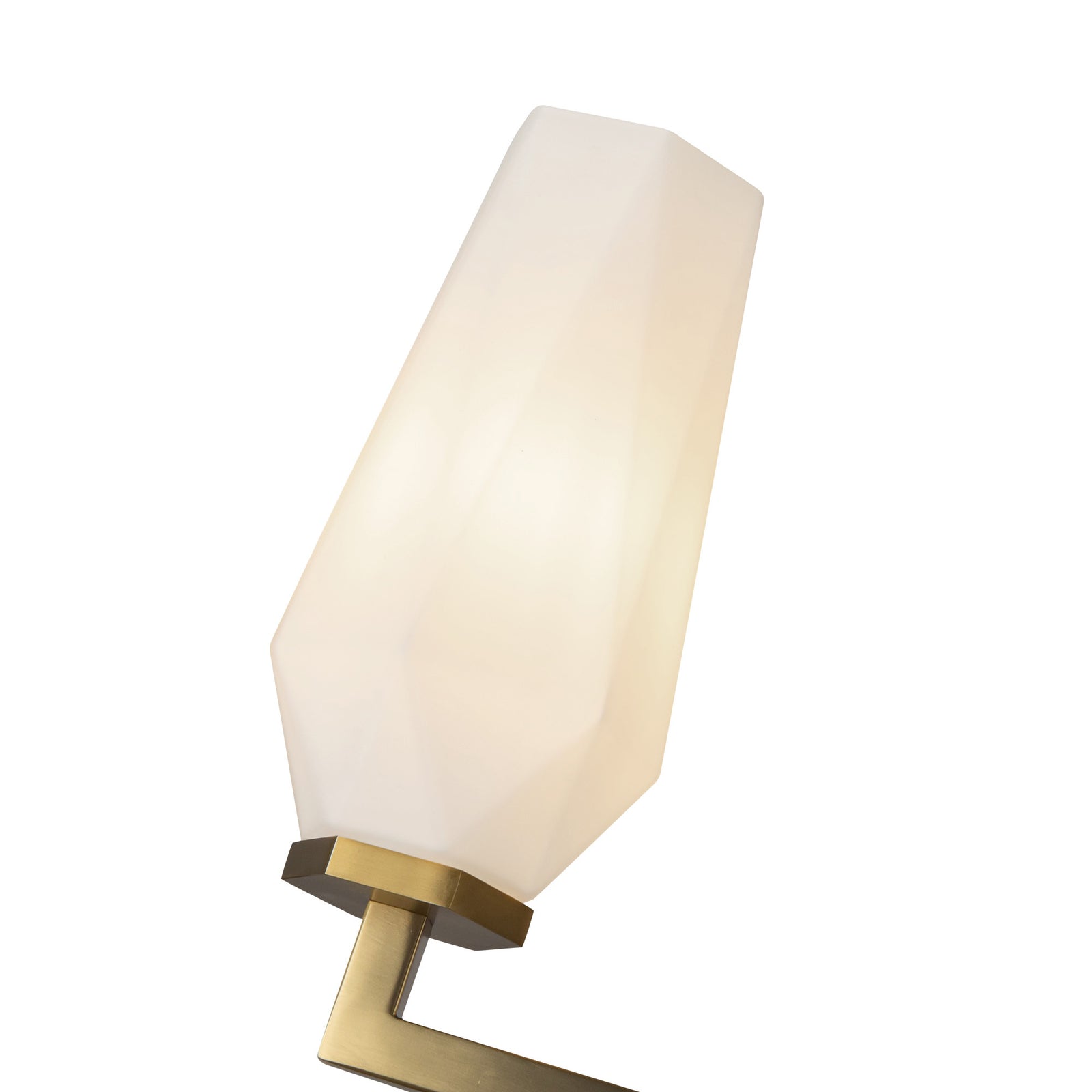 Krysta 35-in Brushed Gold/Opal Glass 6 Lights Chandelier