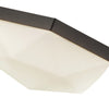 Krysta 12-in Matte Black/Opal Glass 2 Lights Flush Mount