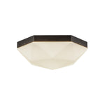 Krysta 12-in Matte Black/Opal Glass 2 Lights Flush Mount