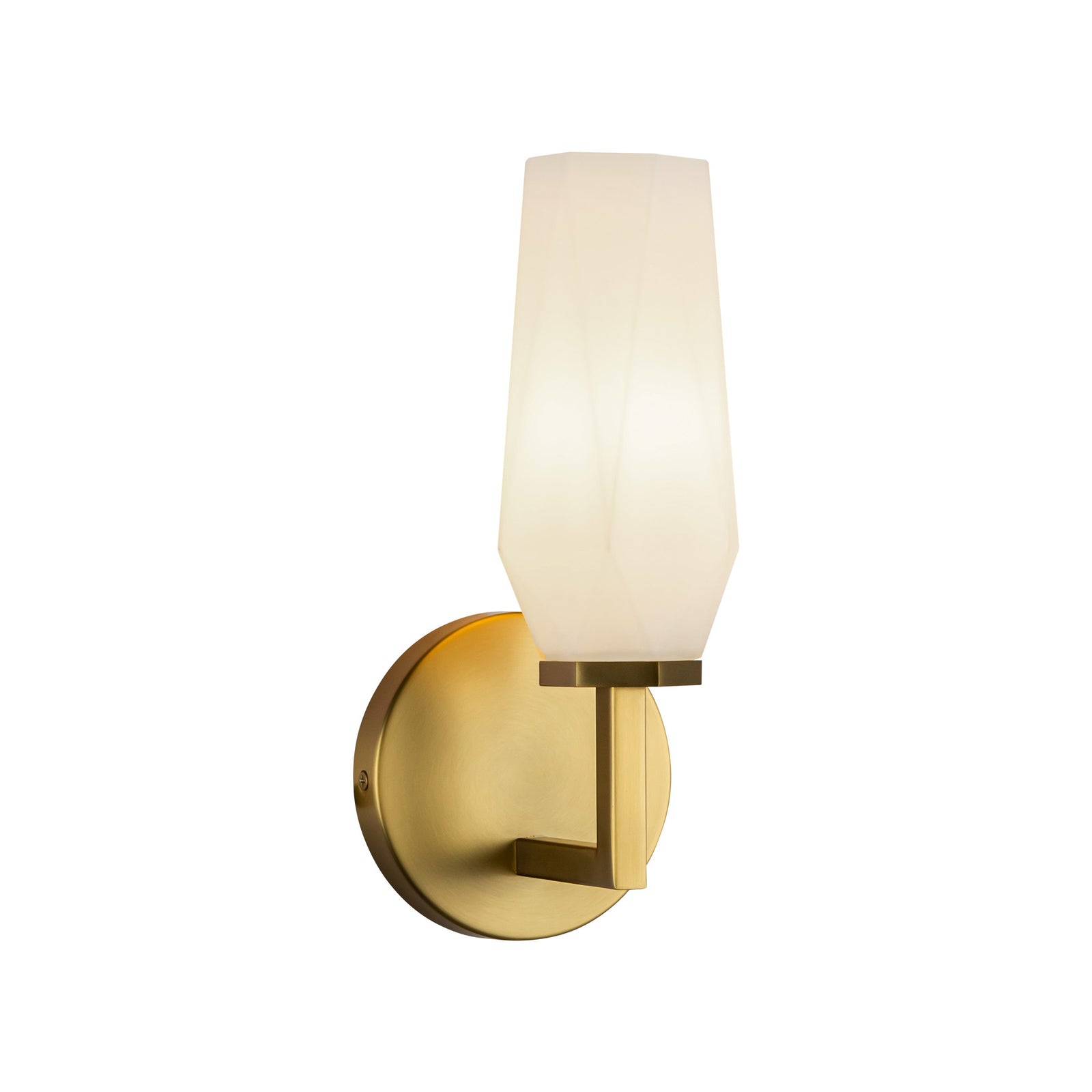 Krysta 10-in Brushed Gold/Opal Glass 1 Light Wall Vanity