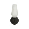 Krysta 10-in Matte Black/Opal Glass 1 Light Wall Vanity