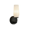 Krysta 10-in Matte Black/Opal Glass 1 Light Wall Vanity