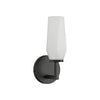 Krysta 10-in Matte Black/Opal Glass 1 Light Wall Vanity