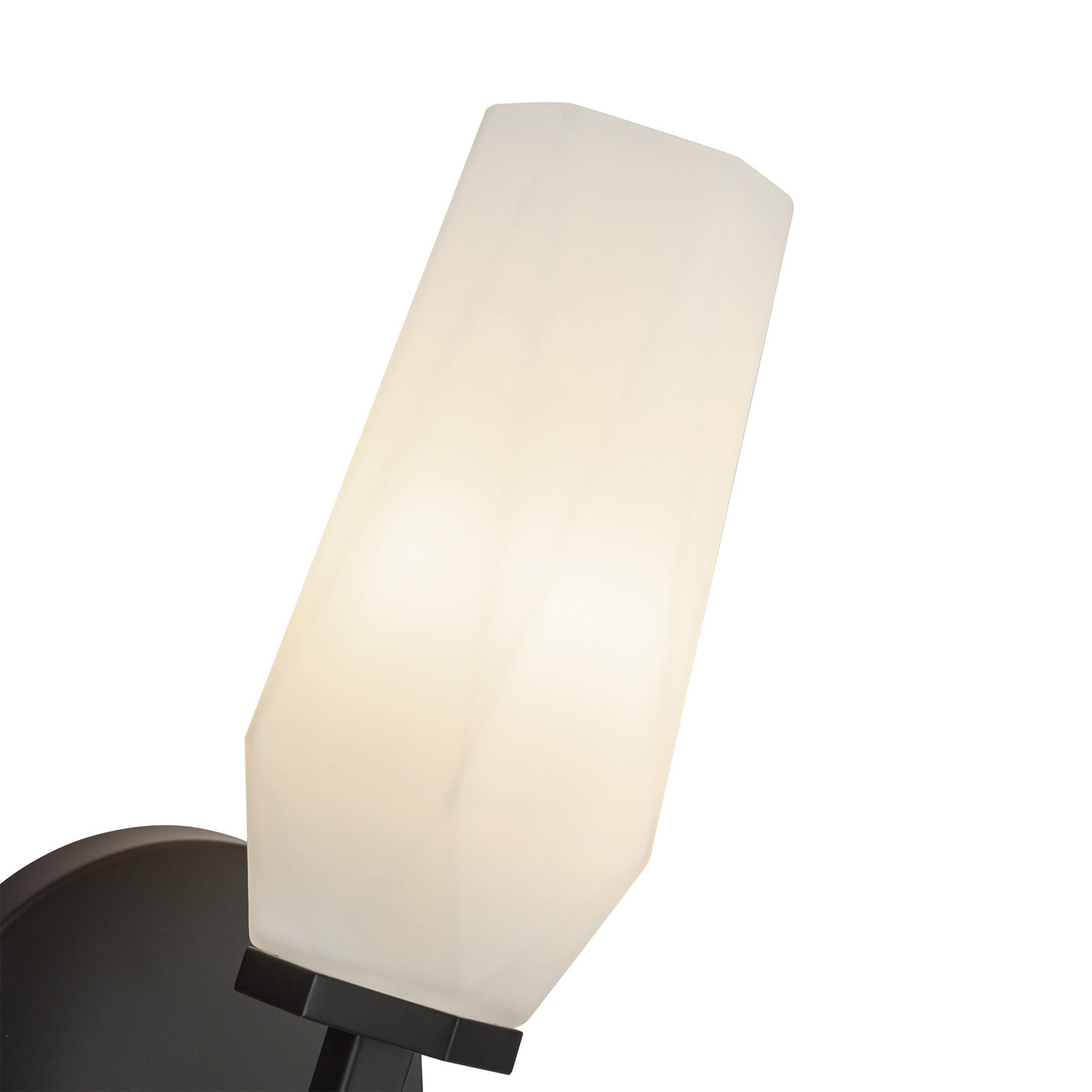 Krysta 10-in Matte Black/Opal Glass 1 Light Wall Vanity
