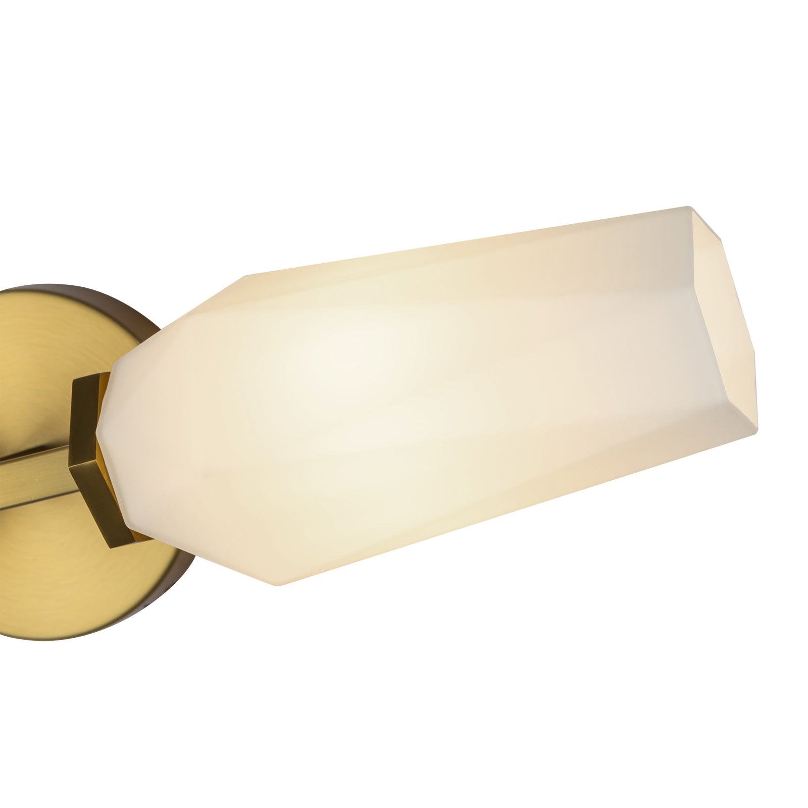 Krysta 20-in Brushed Gold/Opal Glass 2 Lights Wall Vanity