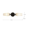 Krysta 20-in Brushed Gold/Opal Glass 2 Lights Wall Vanity