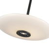 Kyoto 17-in Black/Glossy Opal Glass LED Pendant