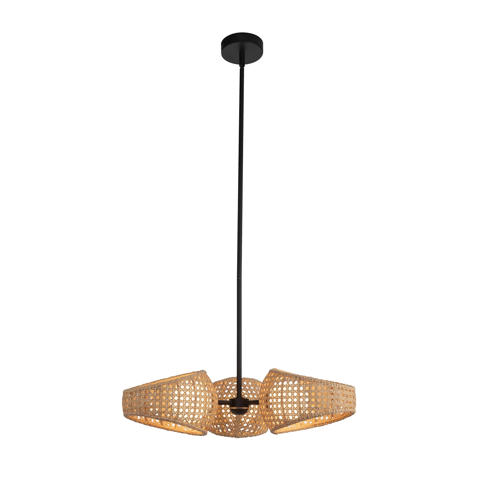 Lanai 25-in Black/Opal Glass LED Chandelier