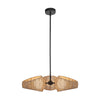 Lanai 25-in Black/Opal Glass LED Chandelier
