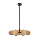 Lanai 25-in Black/Opal Glass LED Chandelier
