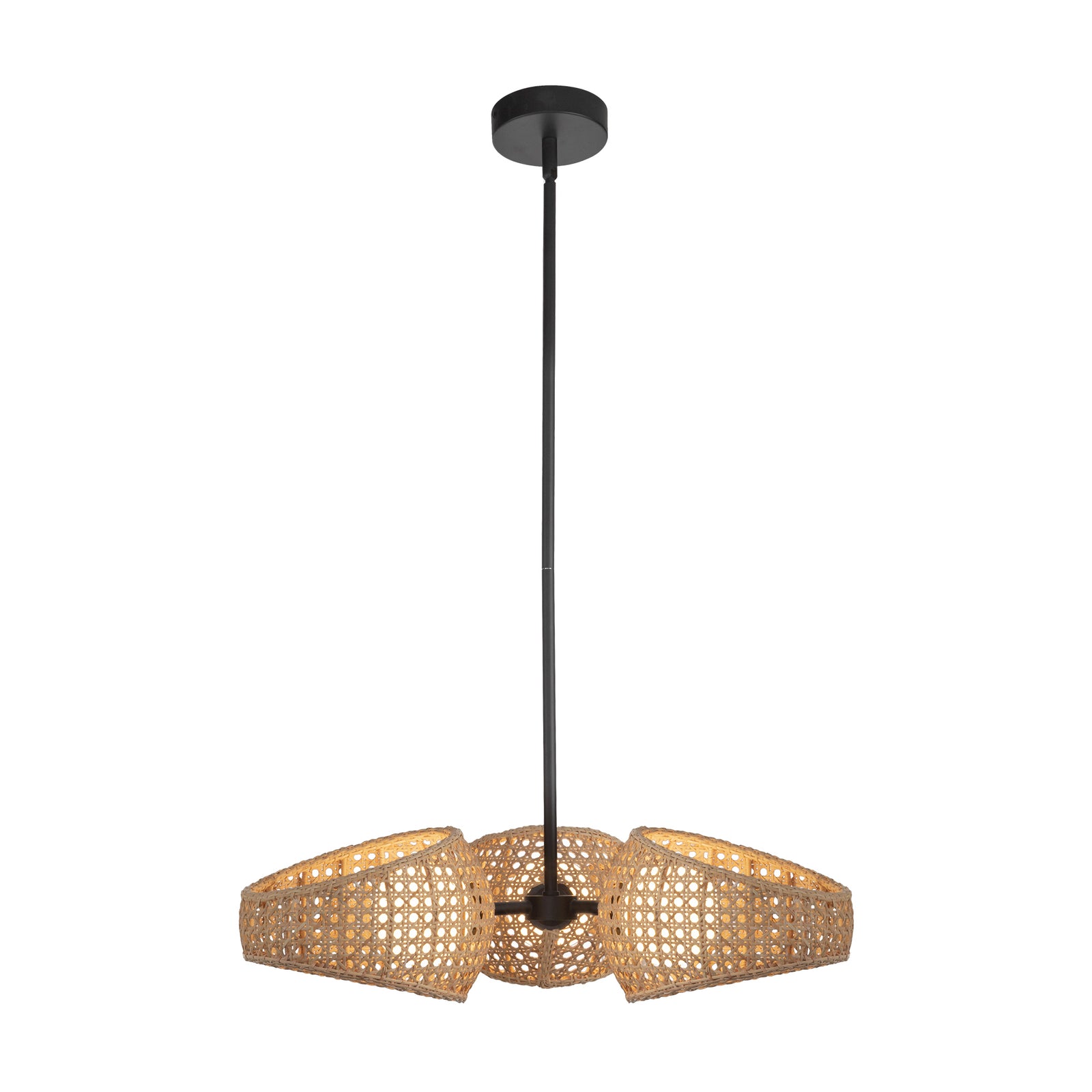 Lanai 25-in Black/Opal Glass LED Chandelier