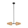 Lanai 25-in Black/Opal Glass LED Pendant