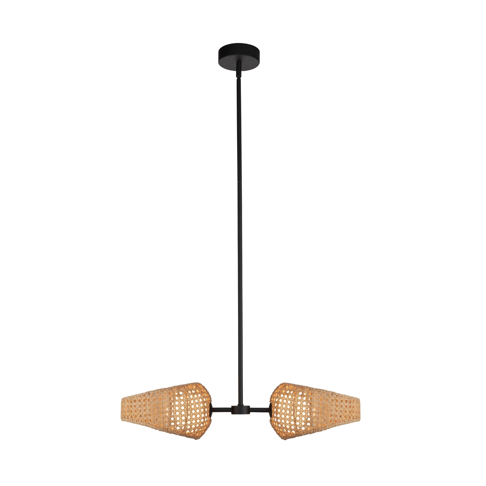 Lanai 25-in Black/Opal Glass LED Pendant