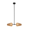 Lanai 25-in Black/Opal Glass LED Pendant