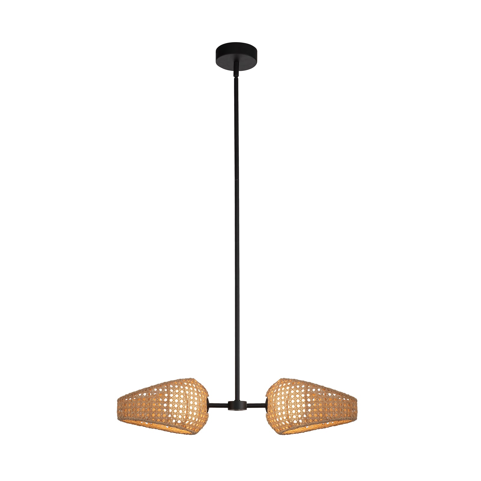 Lanai 25-in Black/Opal Glass LED Pendant
