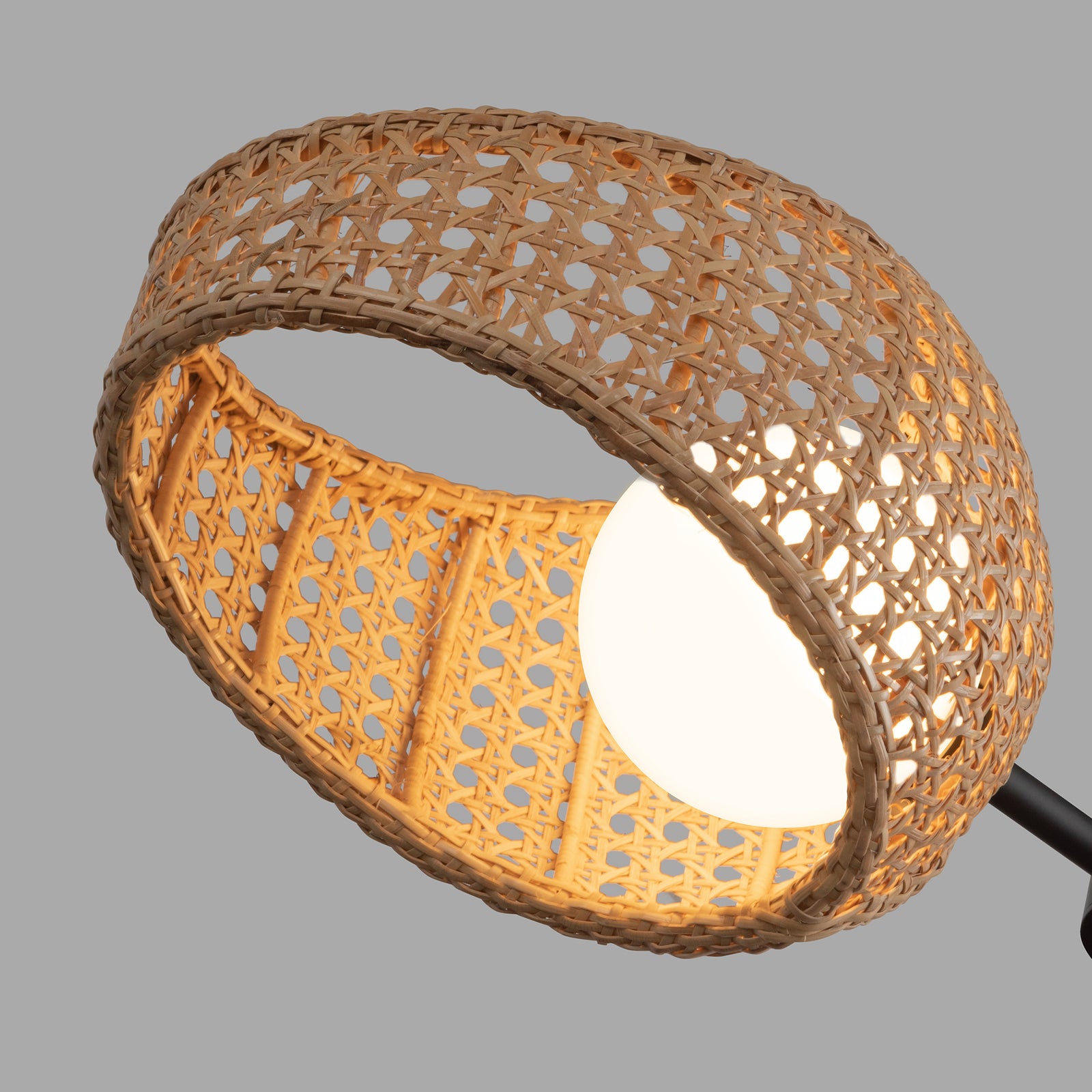 Lanai 25-in Black/Opal Glass LED Pendant