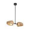 Lanai 25-in Black/Opal Glass LED Pendant