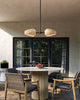 Lanai 25-in Black/Opal Glass LED Pendant