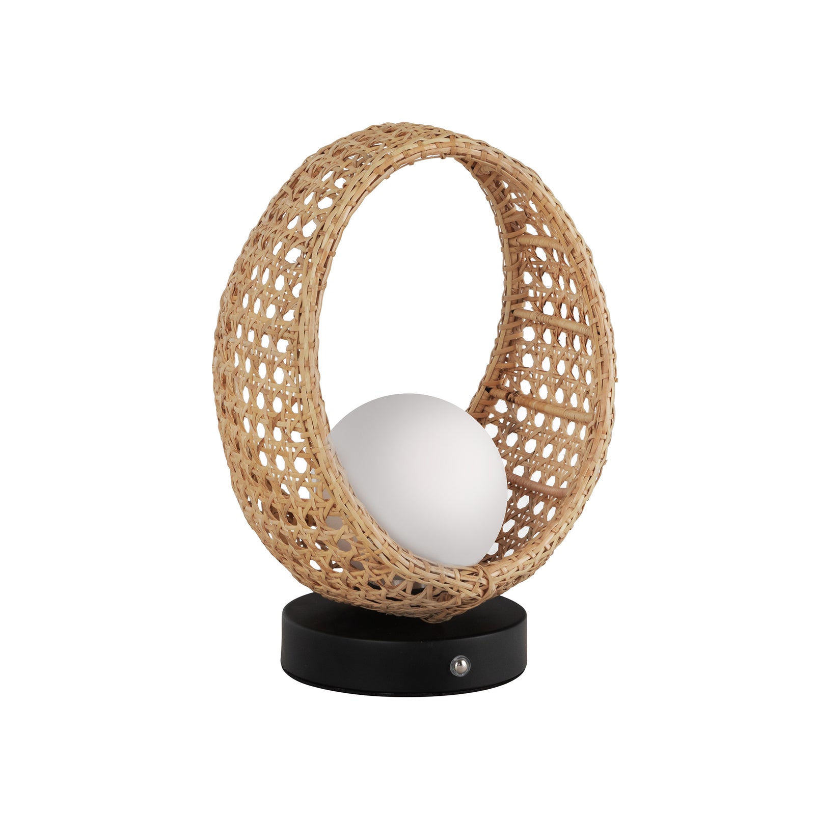 Lanai 10-in Black/Opal Glass LED Table Lamp