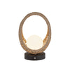 Lanai 10-in Black/Opal Glass LED Table Lamp